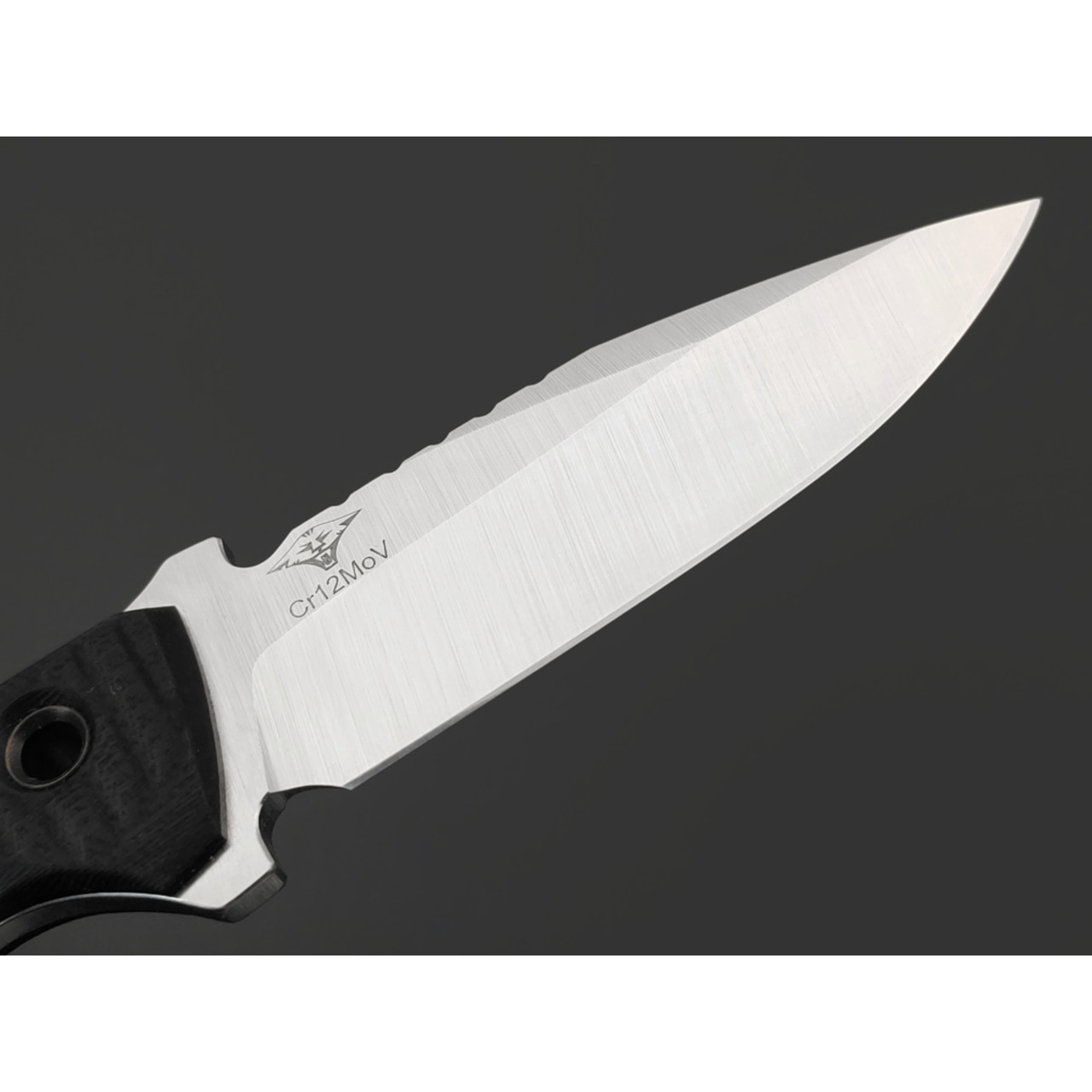 Нож с Котом Зенит сталь Cr12MoV satin, рукоять G10 black, kydex black