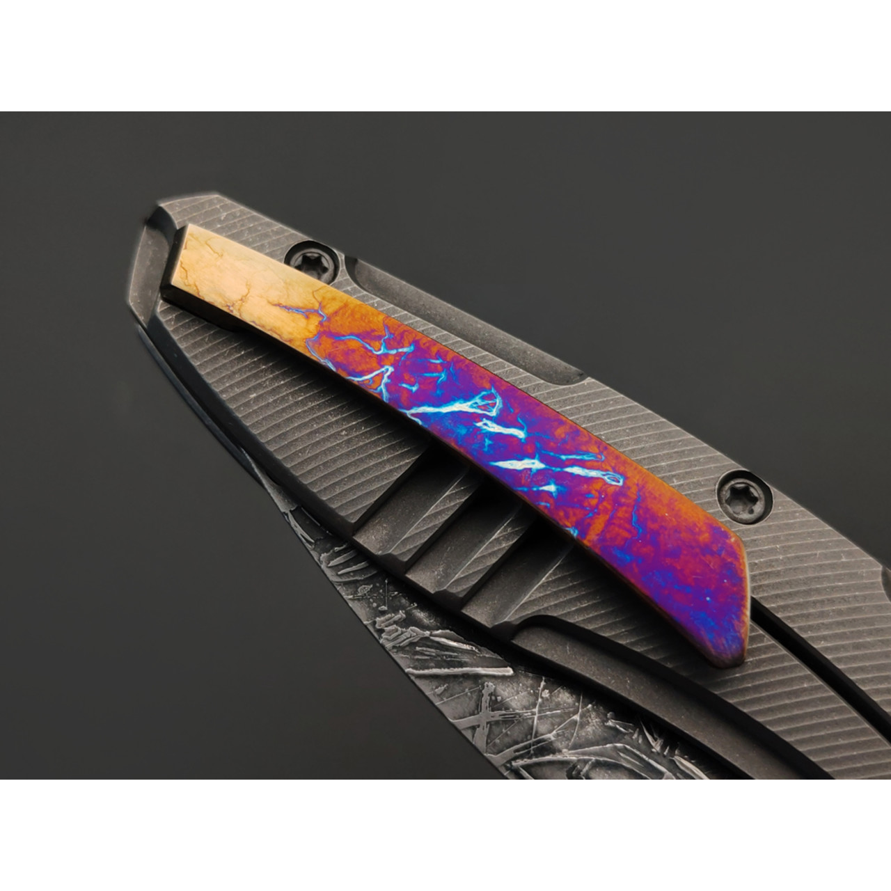 Neyris Knives складной нож Фурия Cats сталь CPM S90V, рукоять Titanium, timaskus, carbon fiber mars walley