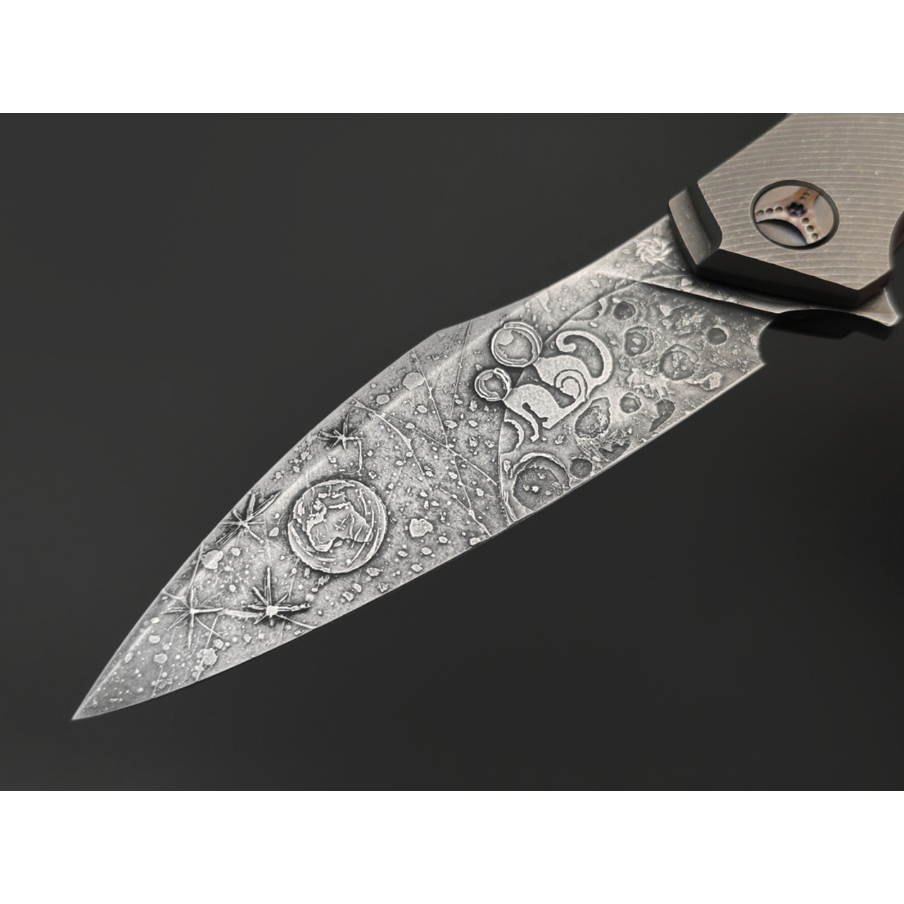 Neyris Knives складной нож Фурия Cats сталь CPM S90V, рукоять Titanium, timaskus, carbon fiber mars walley