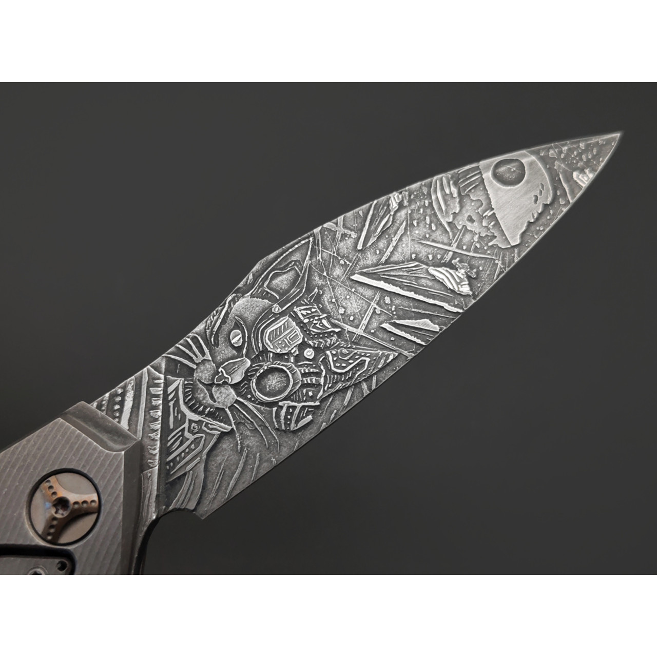 Neyris Knives складной нож Фурия Cats сталь CPM S90V, рукоять Titanium, timaskus, carbon fiber mars walley