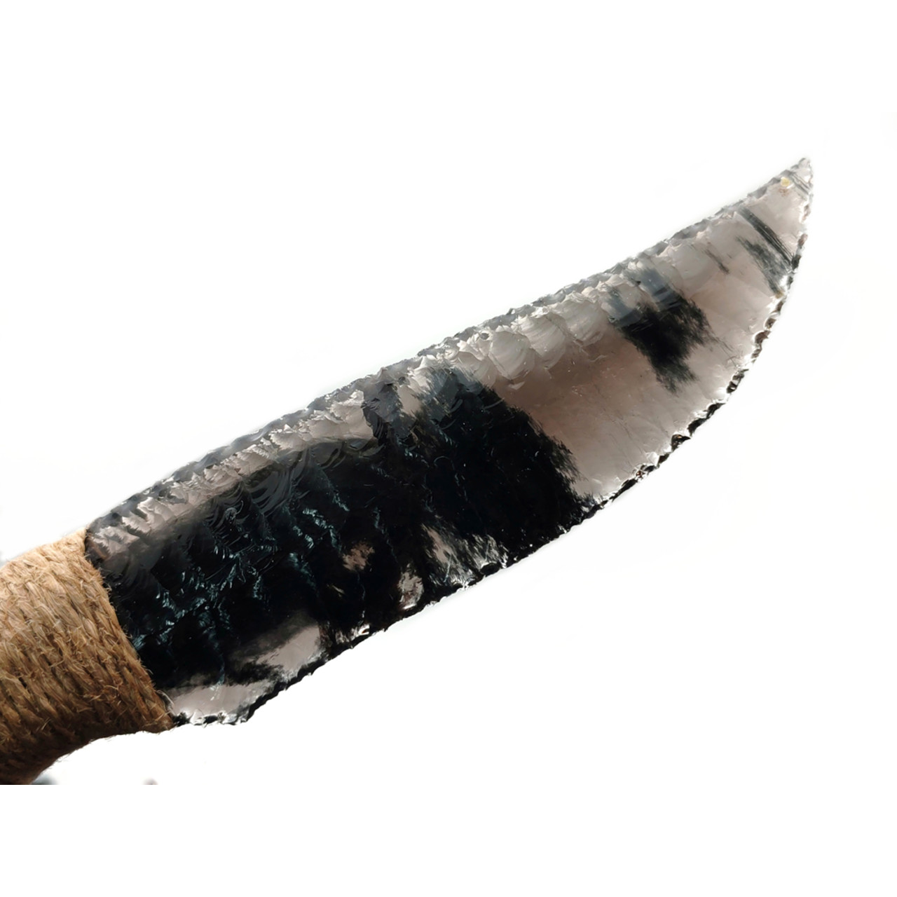 Нож из Обсидиана средний НО-035, рукоять Мексиканский кактус, шкатулка