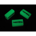 DwarfCustom бусина Brick НожиMAN с люминофором transparent green DwarfCustom бусина Brick НожиMAN с люминофором transparent green