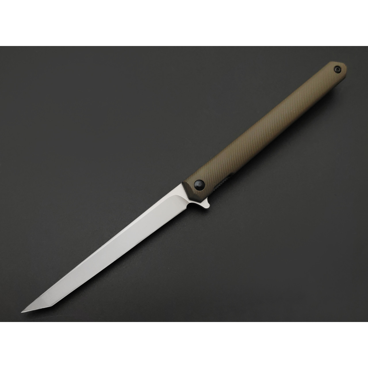 TuoTown нож BDT-GS tanto сталь Aus-8 bead-blast, рукоять Nylon OD green