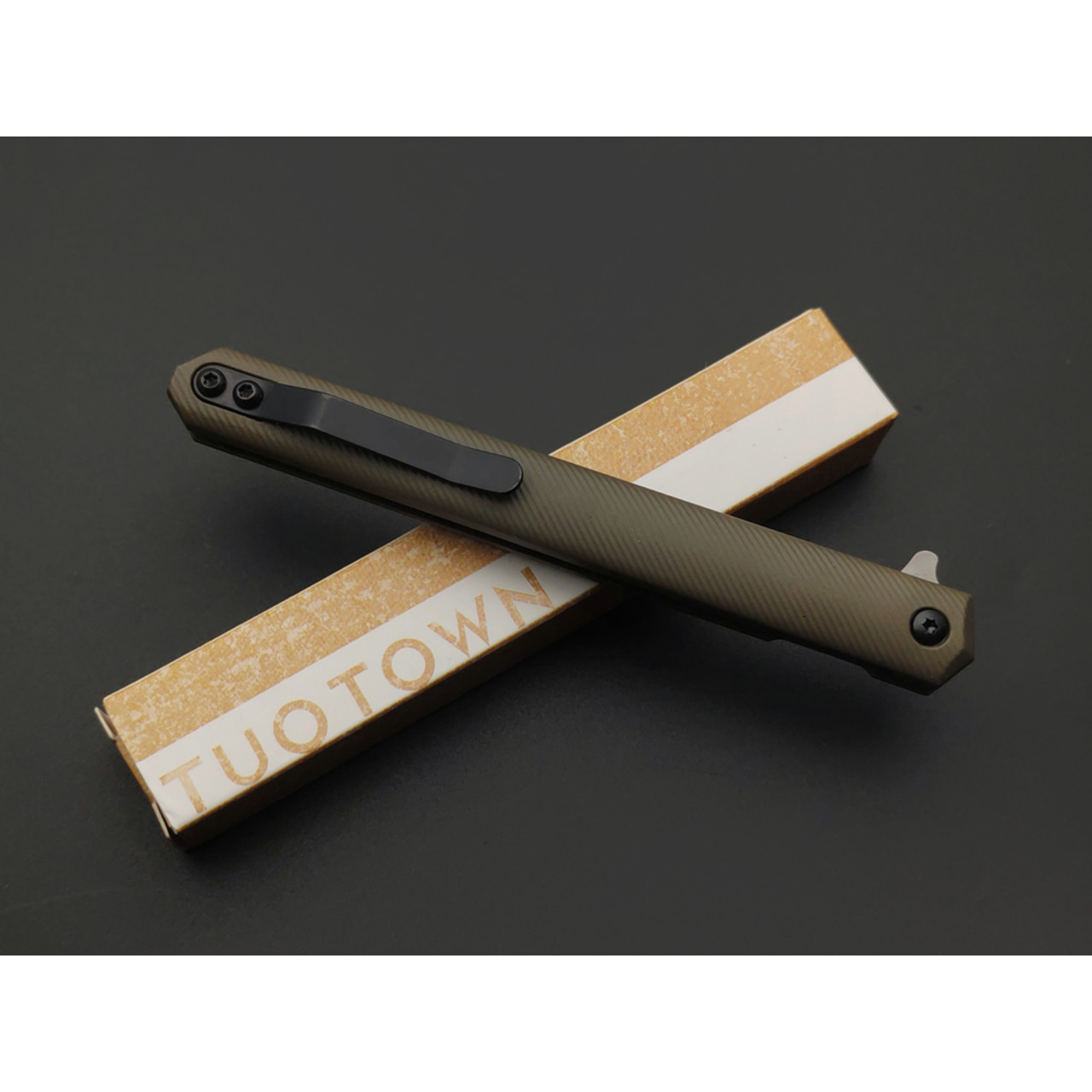 TuoTown нож BDT-GS tanto сталь Aus-8 bead-blast, рукоять Nylon OD green
