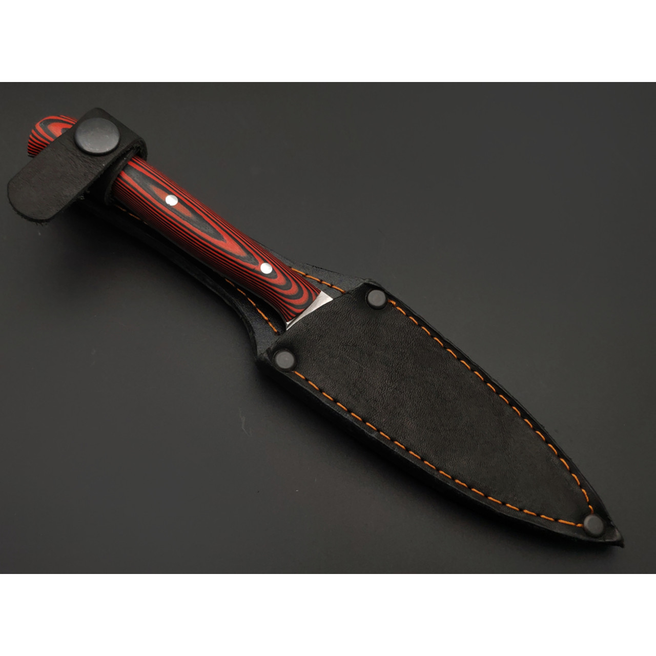 Платонов Д.Г. кухонный нож Paring сталь Aus10Co сатин, рукоять G10 black & red