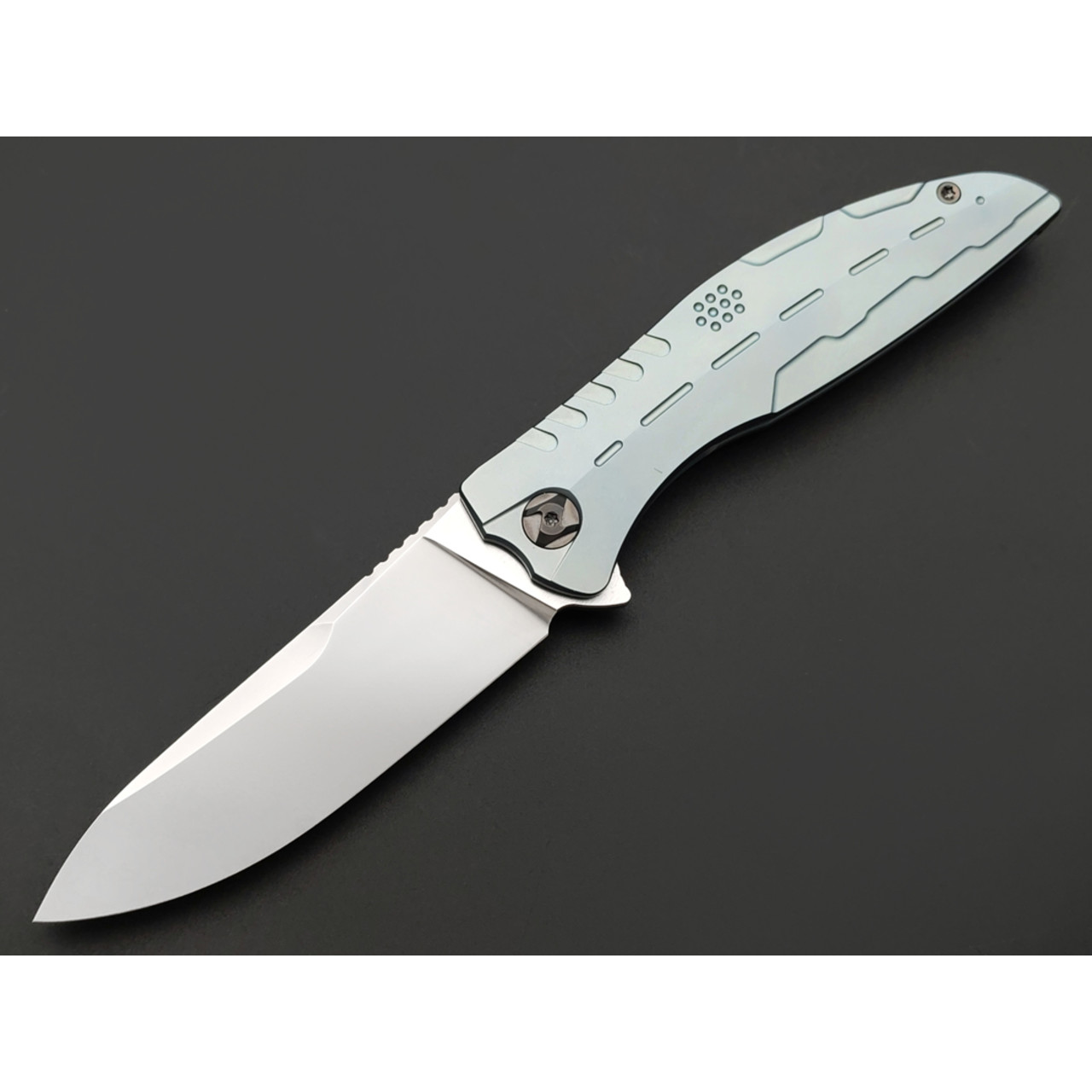 TuoTown & Knife Tech складной нож Neo TNE-MSBL сталь TMAX bead blast, рукоять Titanium TC4 blue