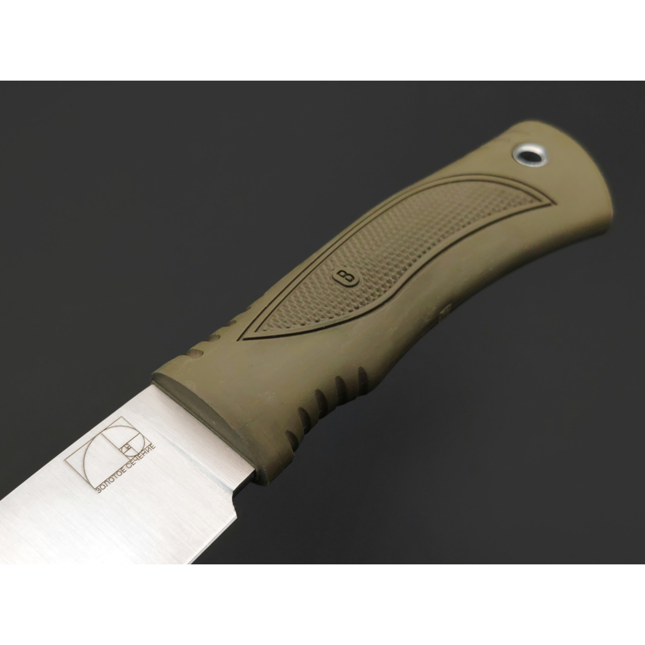 Золотое Сечение нож Победа сталь Aus-10Co satin, рукоять Эластрон olive