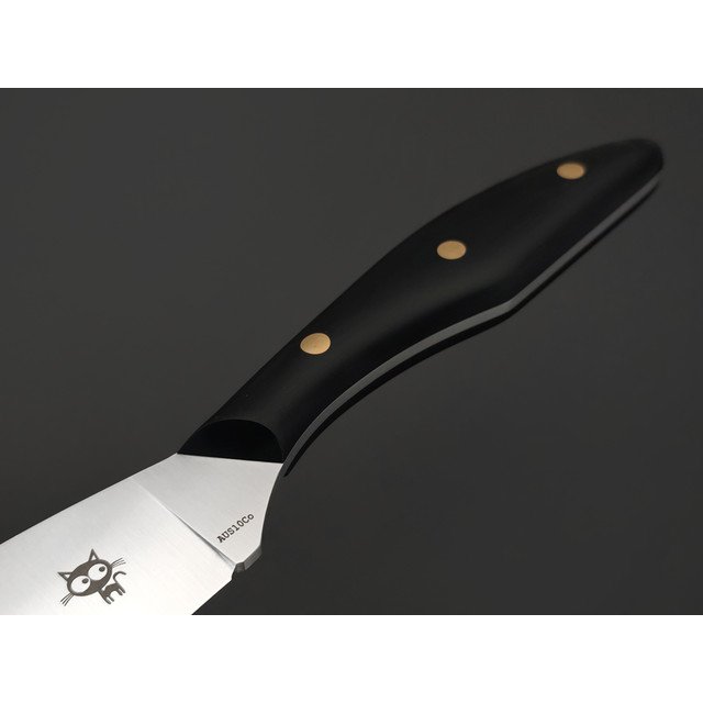 Золотое Сечение нож Загадочная Лагерта - Котики, сталь Aus-10Co satin, спуски конвекс, рукоять G10 black, латунь