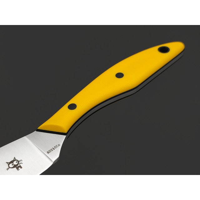 Золотое Сечение нож Канадский мини - Котики, сталь Aus-10Co satin, рукоять G10 yellow & black