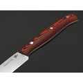 Платонов Д.Г. нож кухонный овощной ЦМ сталь Aus-10Co сатин, рукоять G10 black & red