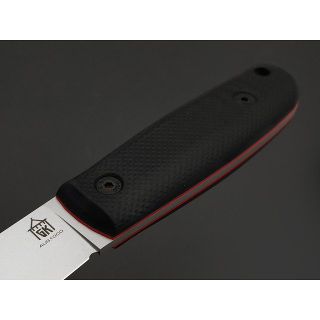 Град Горький нож Томми сталь Aus-10Co bead blast, рукоять G10 black & red