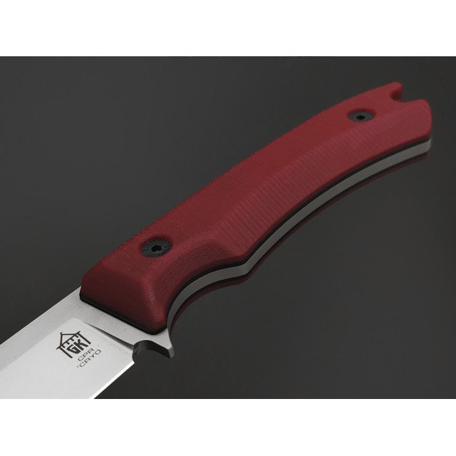 Град Горький нож Леший сталь CPR bead blast, рукоять Micarta bordeaux & black