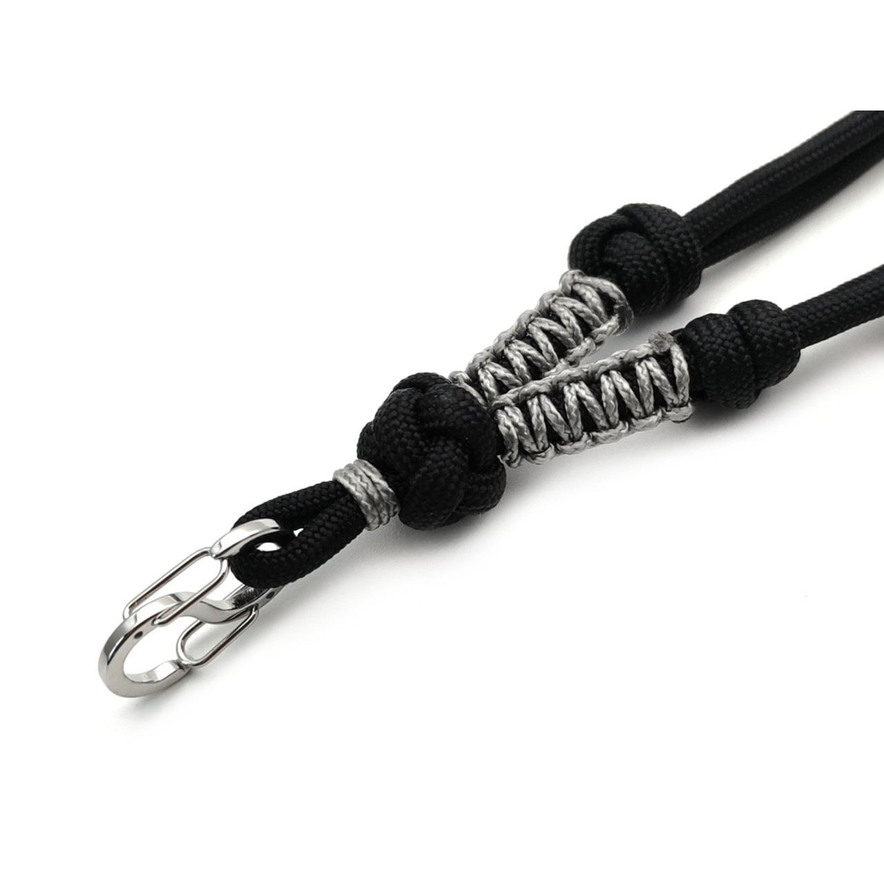 Подвес ОрЛина с карабином - Black 550 & Microcord Grey