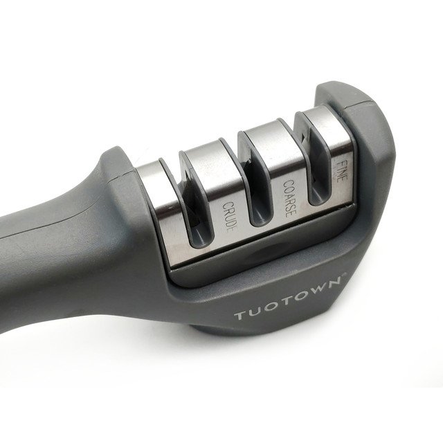 TuoTown точилка 3 в 1 S302-GR grey, керамика, вольфрамовая сталь, алмаз