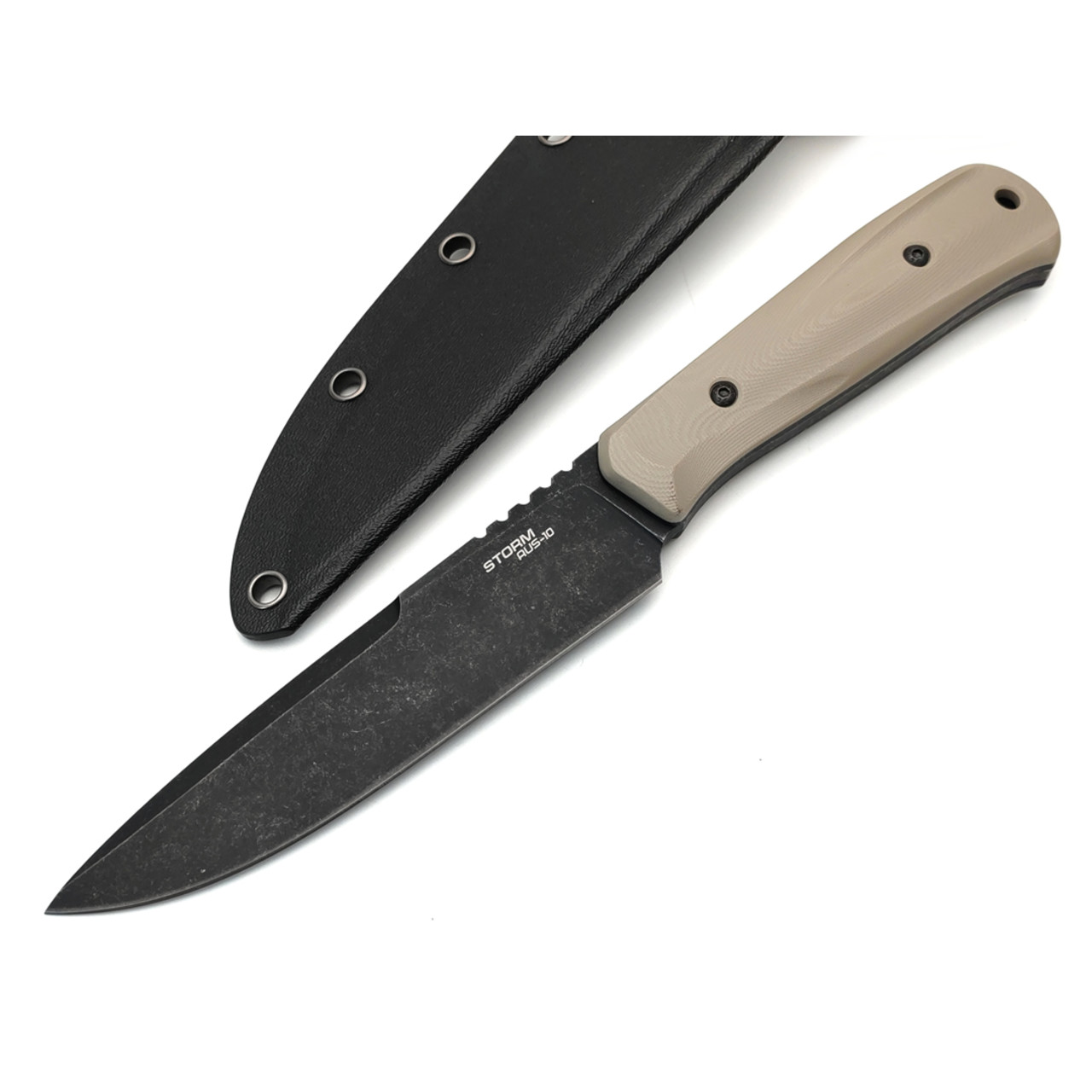 Special Knives нож Storm сталь Aus-10 блэквош, рукоять G10 tan