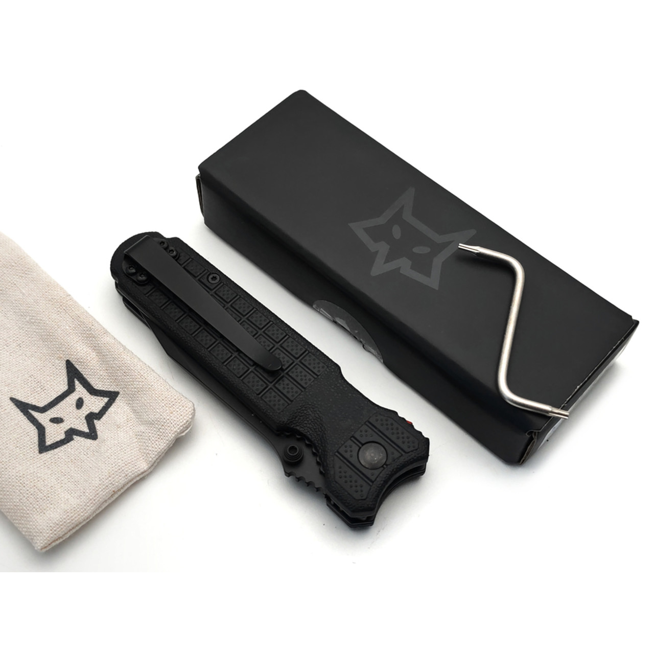 Нож складной Fox Predator Evolution tanto FFX-449 B сталь Niolox Black Idroglider, рукоять FRN black