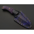 Волчий Век нож Сквозняк Brutal Edition сталь 1.4116 WA худ. травление Хаотик, рукоять G10 purple, пины латунь