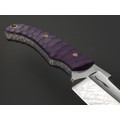 Волчий Век нож Сквозняк Brutal Edition сталь 1.4116 WA худ. травление Хаотик, рукоять G10 purple, пины латунь