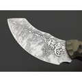 Волчий Век нож Кондрат 8 Custom "Оружие Предков" сталь 95Х18 WA худ. травление, рукоять G10 tan & olive