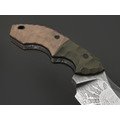 Волчий Век нож Кондрат 8 Custom "Оружие Предков" сталь 95Х18 WA худ. травление, рукоять G10 tan & olive
