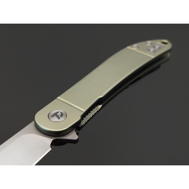 Dr.Tech складной нож Pikeblade D4366GR сталь D2, рукоять Titanium TC4 green