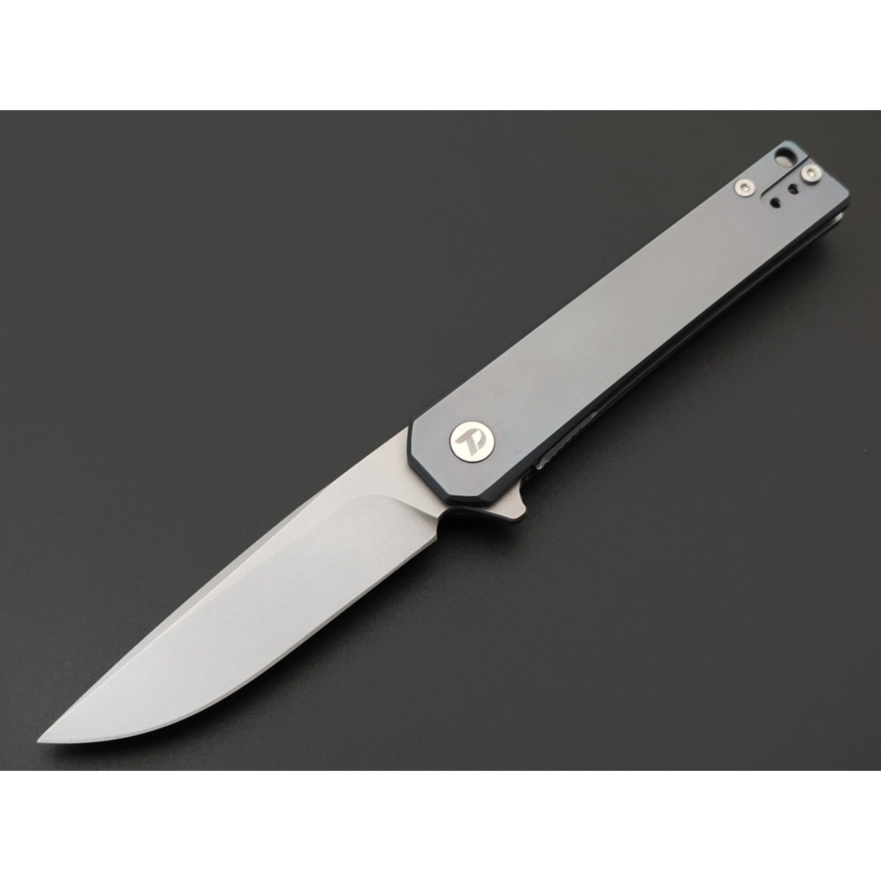 Dr.Tech складной нож Urban D4286BL сталь D2, рукоять Titanium TC4 blue