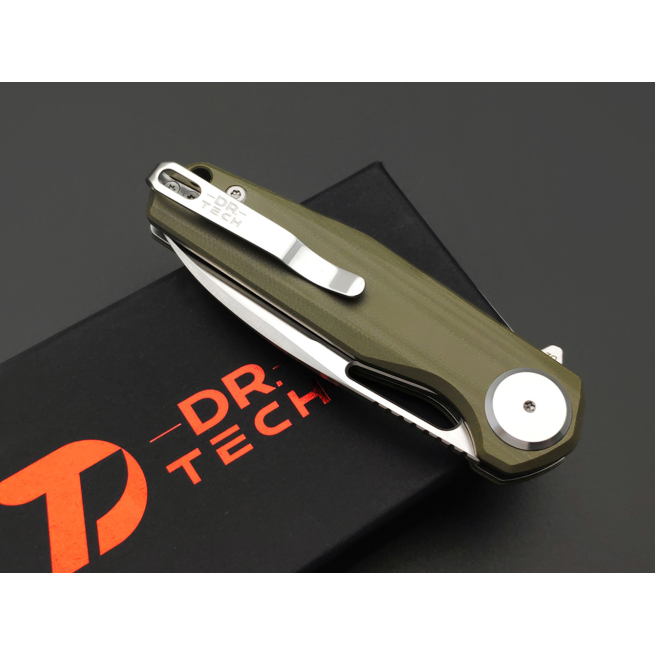 Dr.Tech складной нож Atlas D4211GGR сталь D2, рукоять G10 green