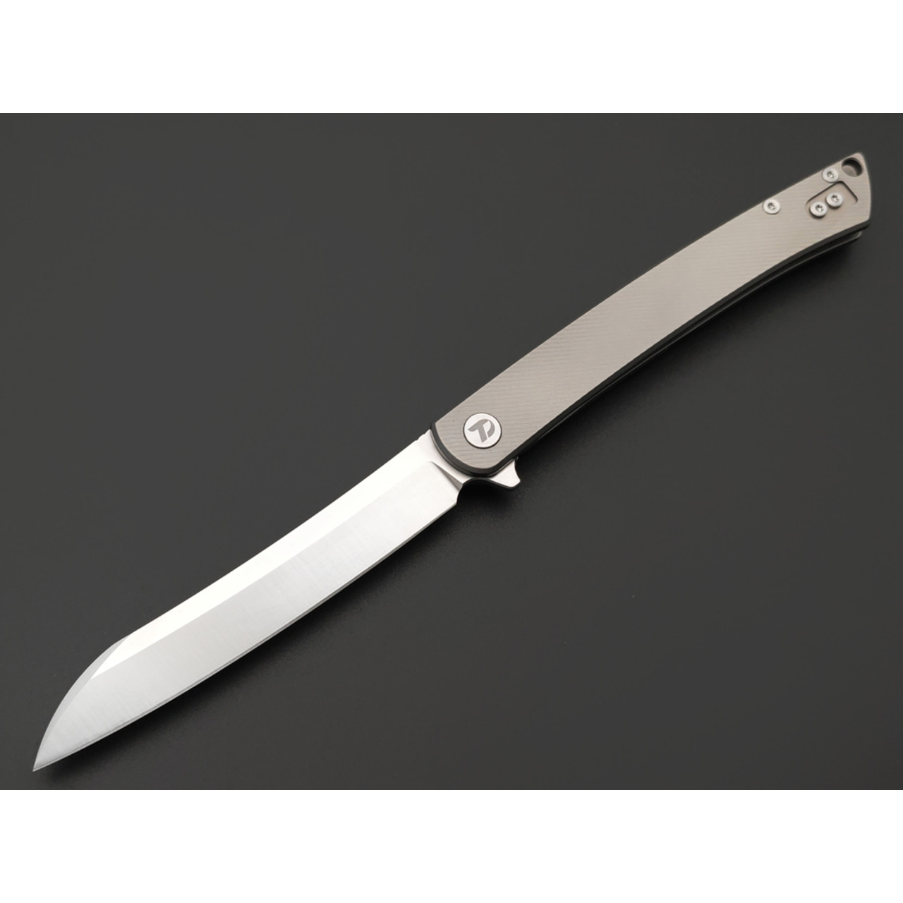 Dr.Tech складной нож Kogatana D4224TGL сталь D2, рукоять Titanium TC4 gray