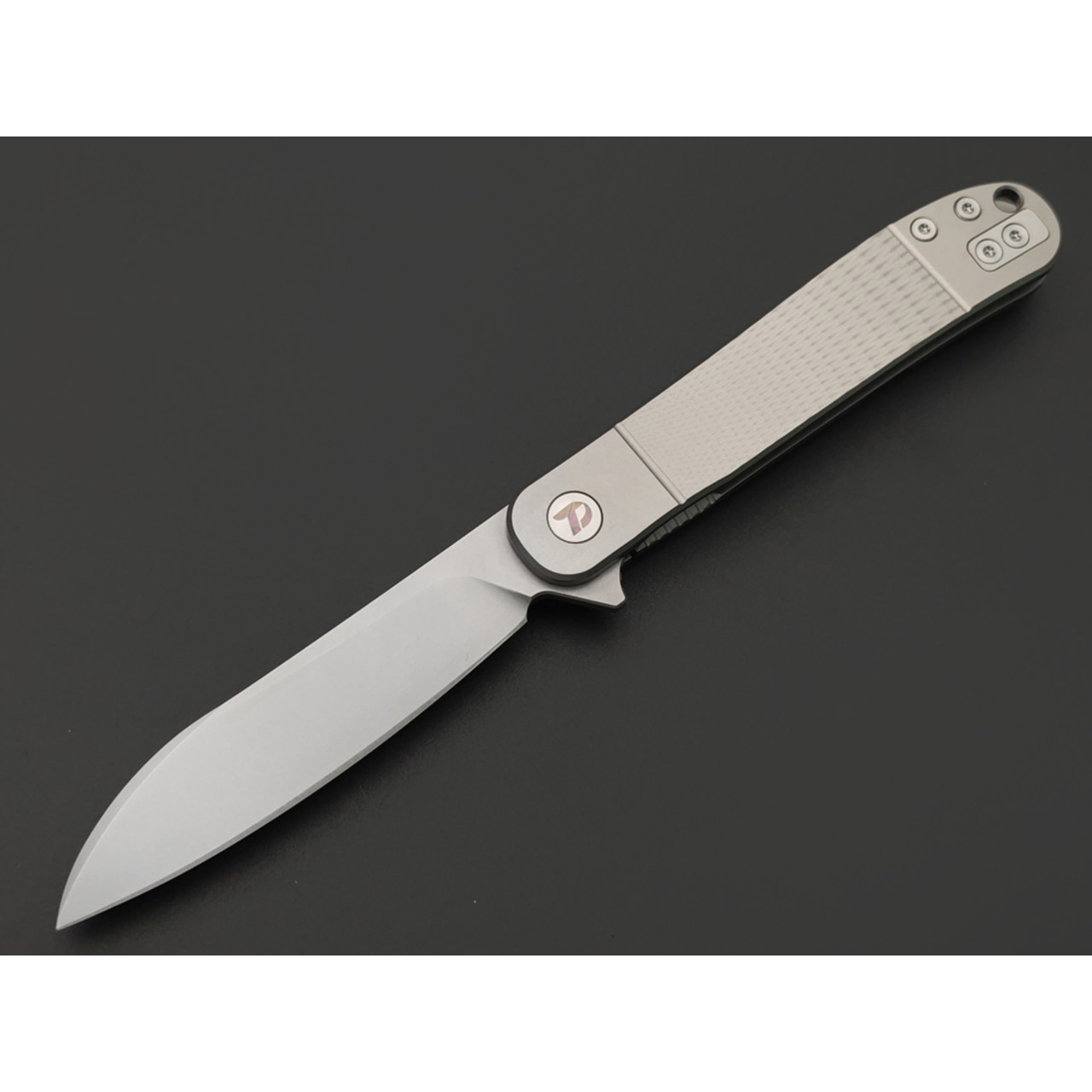 Dr.Tech складной нож Impuls-K D4370G сталь D2, рукоять Titanium TC4 gray