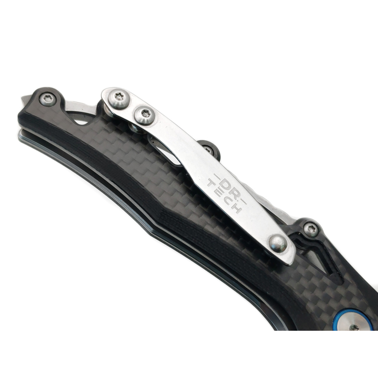 Dr.Tech складной нож Marin D3393C сталь D2, рукоять G10 black, carbon fiber black