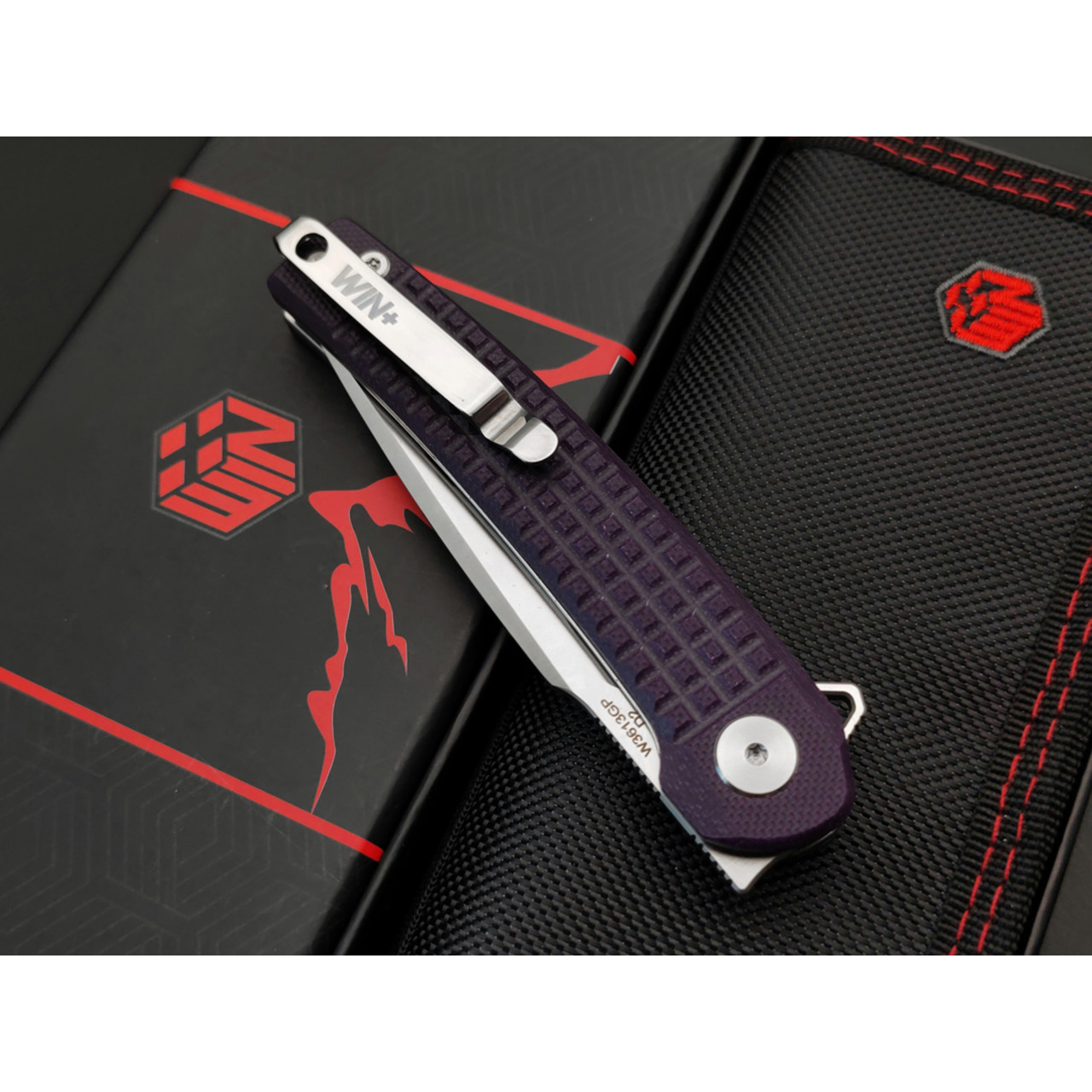WIN+ by Dr.Tech складной нож Corvet W3613GP сталь D2, рукоять G10 фиолетовый