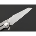 Dr.Tech складной нож Arcanum D3403G сталь M390, рукоять Titanium TC4 gray, zirconium alloy Damascus