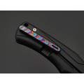 Dr.Tech складной нож Aventur D9042B сталь M390, рукоять Titanium TC4 black, zirconium alloy Damascus