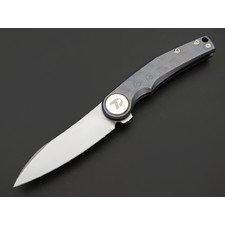 Dr.Tech складной нож Atoll Pro D9618B сталь M390, рукоять Titanium TC4 blue engraved