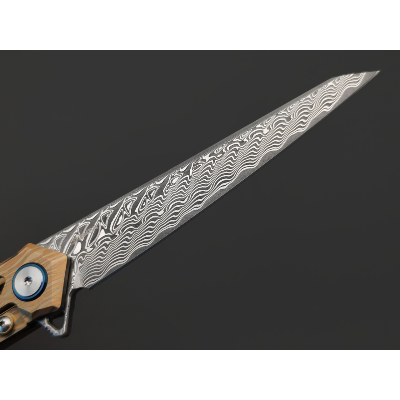 Dr.Tech складной нож Zefiro D7394BR сталь Laminate VG-10 & Damascus, рукоять Titanium TC4 gold & bronze