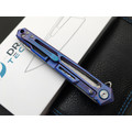 Dr.Tech складной нож Zefiro D7394B сталь Laminate VG-10 & Damascus, рукоять Titanium TC4 blue & purple