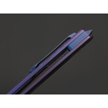 Dr.Tech складной нож Zefiro D7394B сталь Laminate VG-10 & Damascus, рукоять Titanium TC4 blue & purple