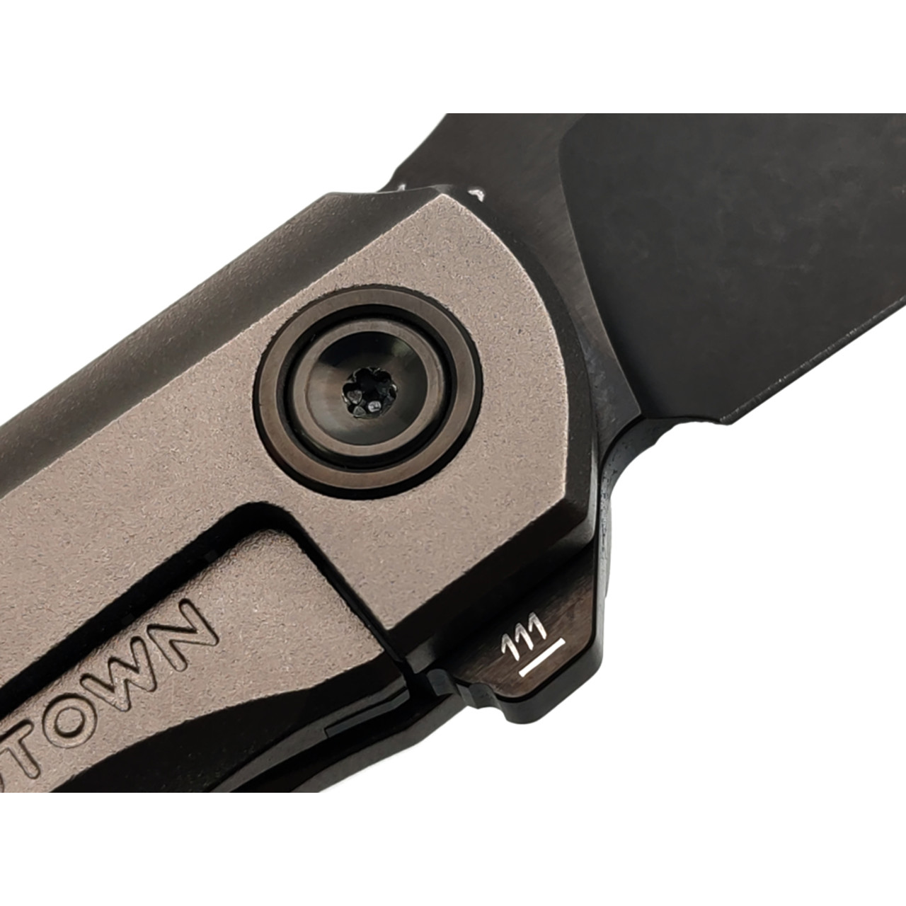 TuoTown складной нож Specter TST-MSD сталь M390 DLC, рукоять рукоять Titanium TC4, Crystal Ti gold