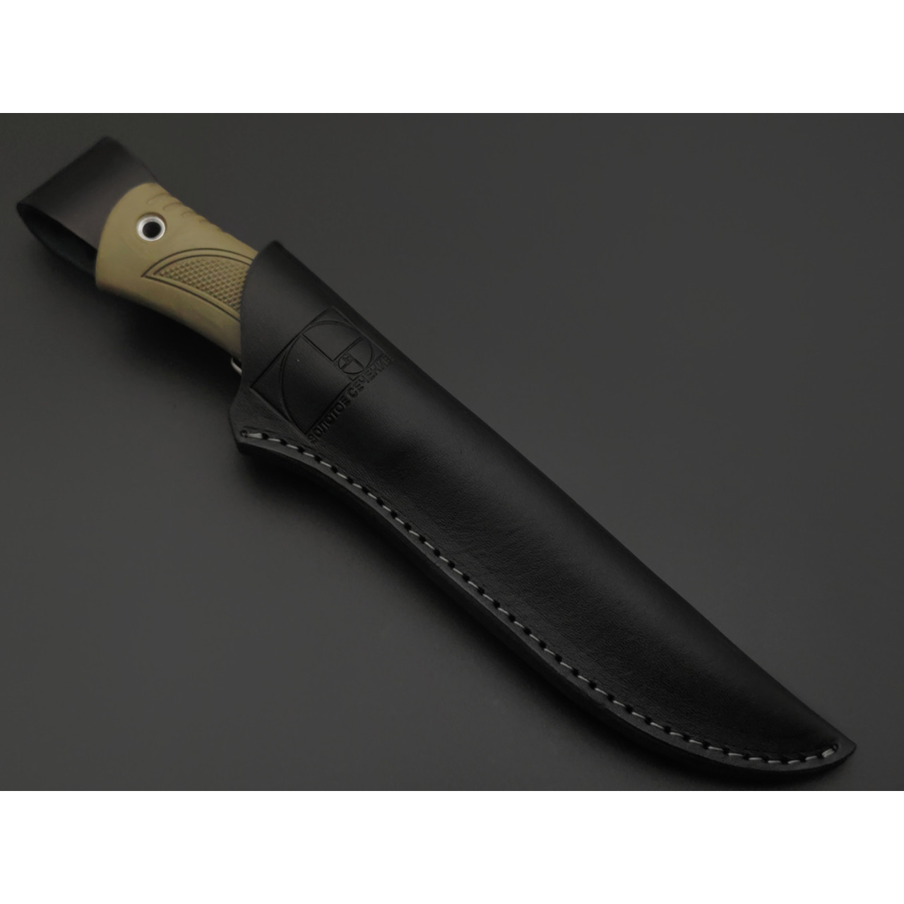 Золотое Сечение нож Победа сталь Aus-10Co satin, спуски конвекс, рукоять Эластрон olive