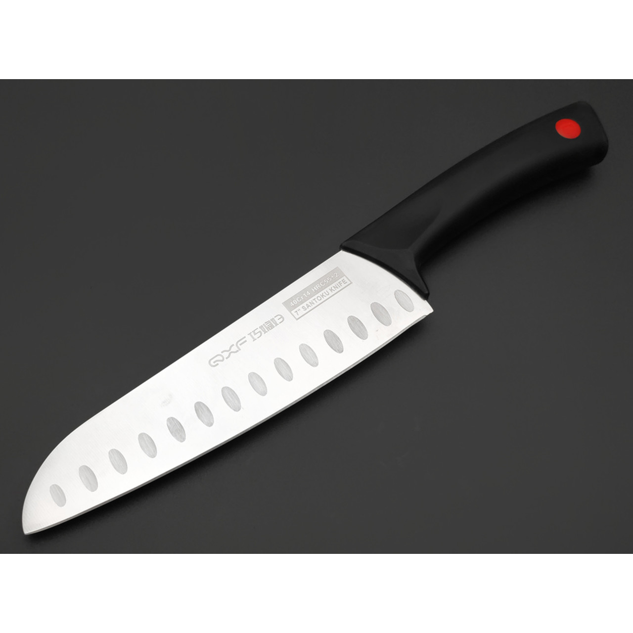 QXF нож Santoku R-4357 сталь 40Cr14, рукоять ABS