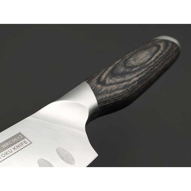 QXF нож Santoku R-5157 сталь 50Cr15MoV, рукоять дерево