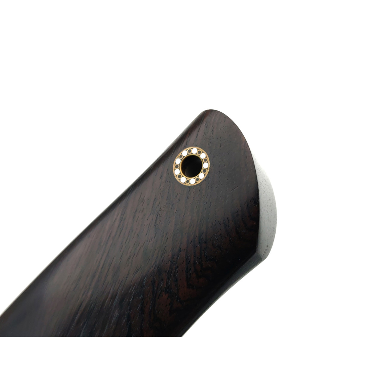 Влад Матвеев нож VMR62 мозаичный дамаск, рукоять Blackwood, стаб. зуб мамонта, титан