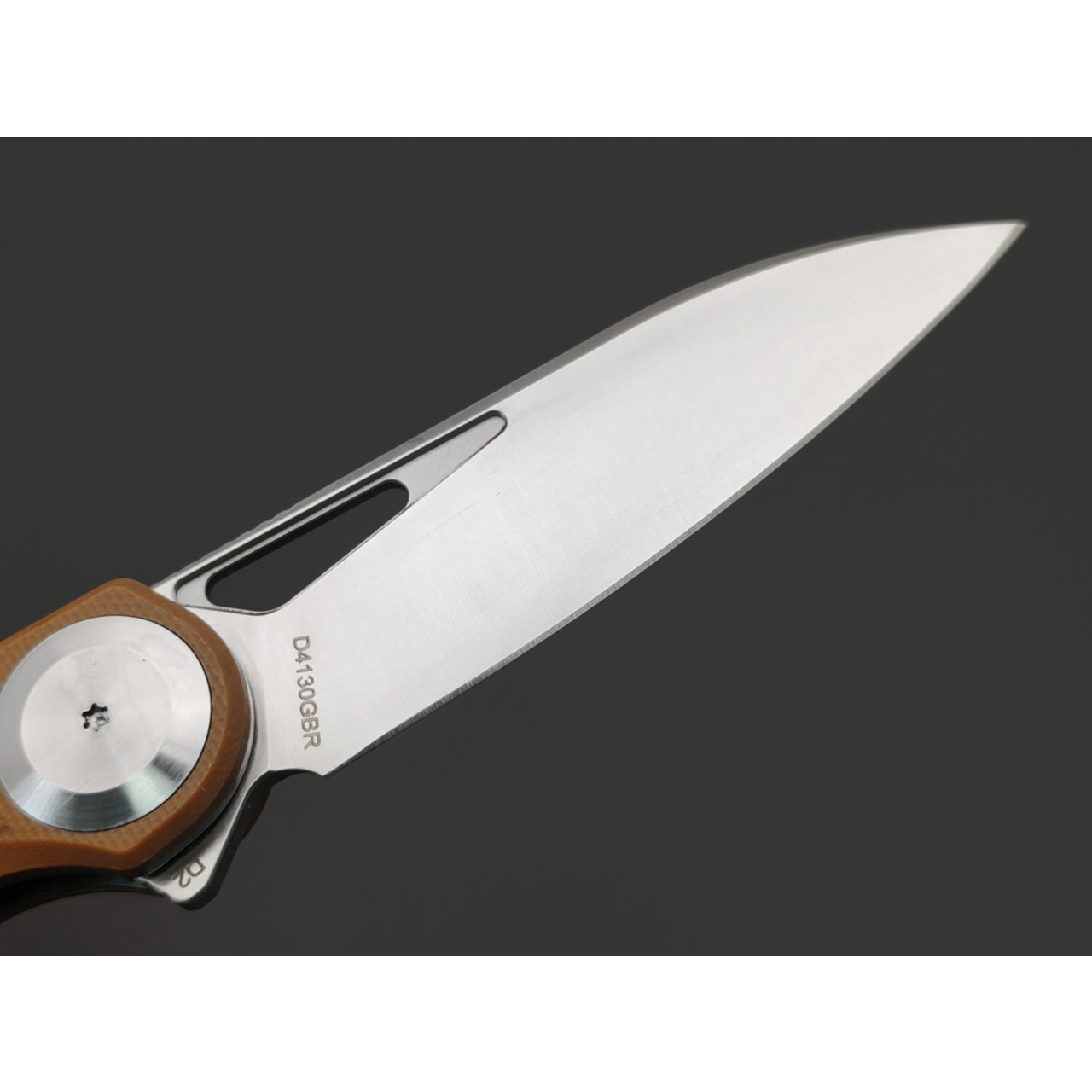 Dr.Tech складной нож Ondin Pro D4130GBR сталь D2, рукоять G10 brown