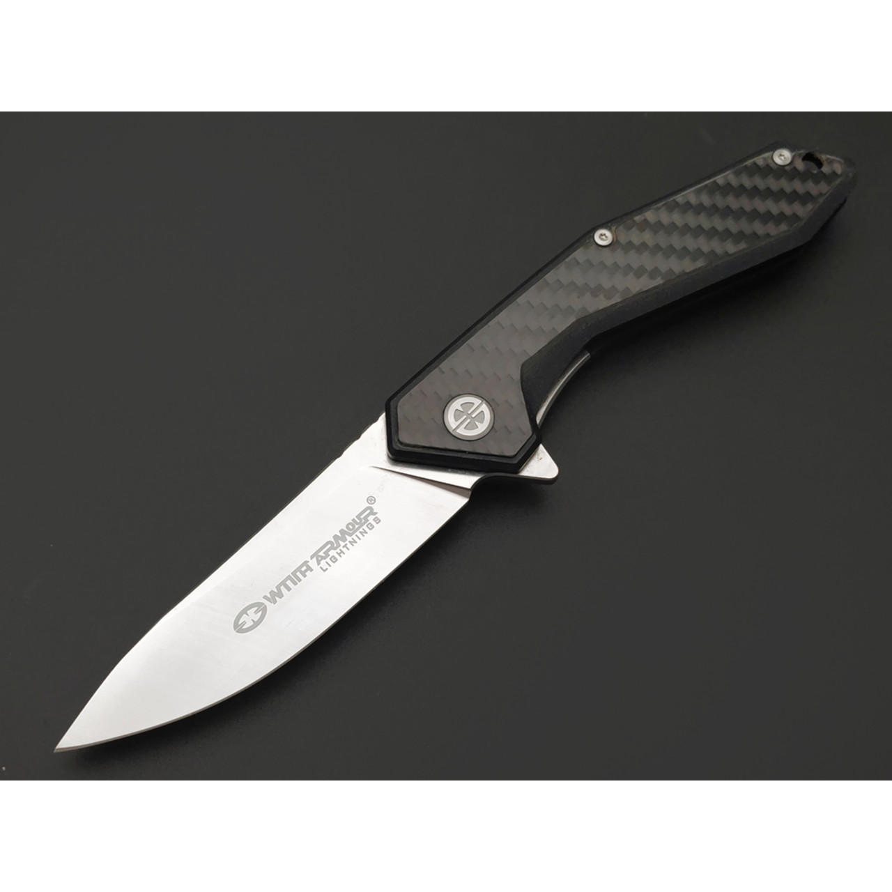 WithArmour складной нож Gent WA-082CFG сталь D2, рукоять G10 black, carbon fiber