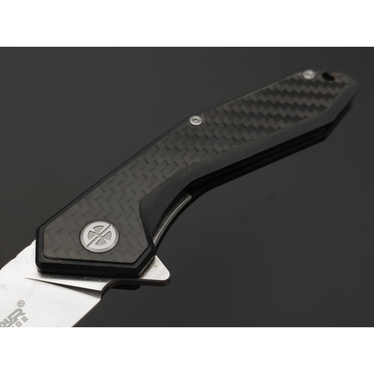 WithArmour складной нож Gent WA-082CFG сталь D2, рукоять G10 black, carbon fiber