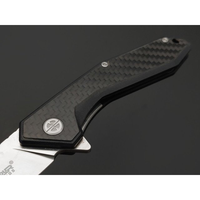 WithArmour складной нож Gent WA-082CFG сталь D2, рукоять G10 black, carbon fiber