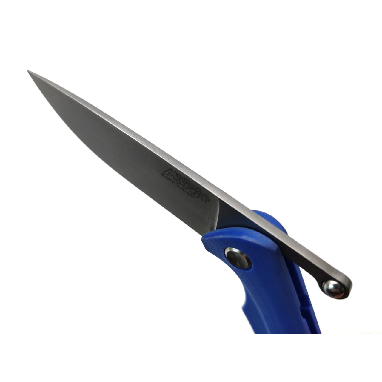 Saro складной фрикционный нож Микрос+ сталь VG-10 sand blast, рукоять G10 blue