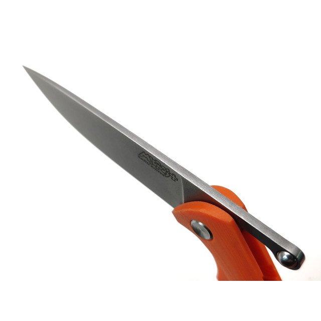 Saro складной фрикционный нож Микрос+ сталь VG-10 sand blast, рукоять G10 orange