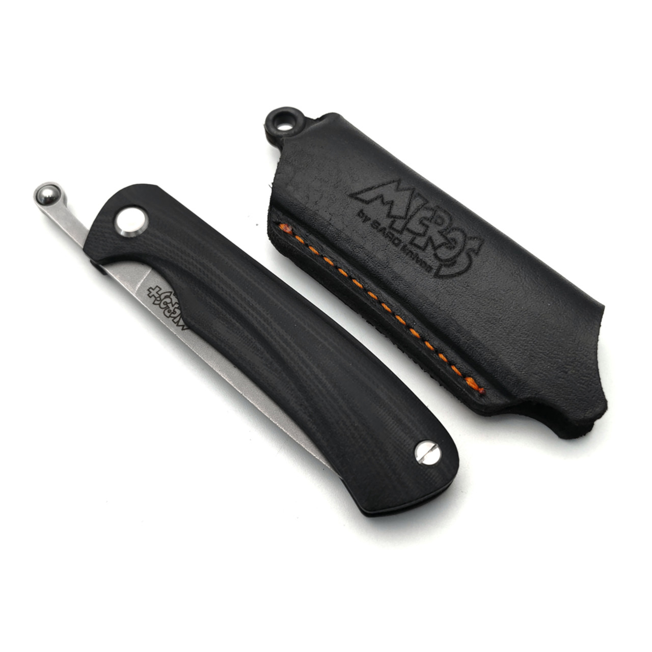 Saro складной фрикционный нож Микрос+ сталь VG-10 sand blast, рукоять G10 black
