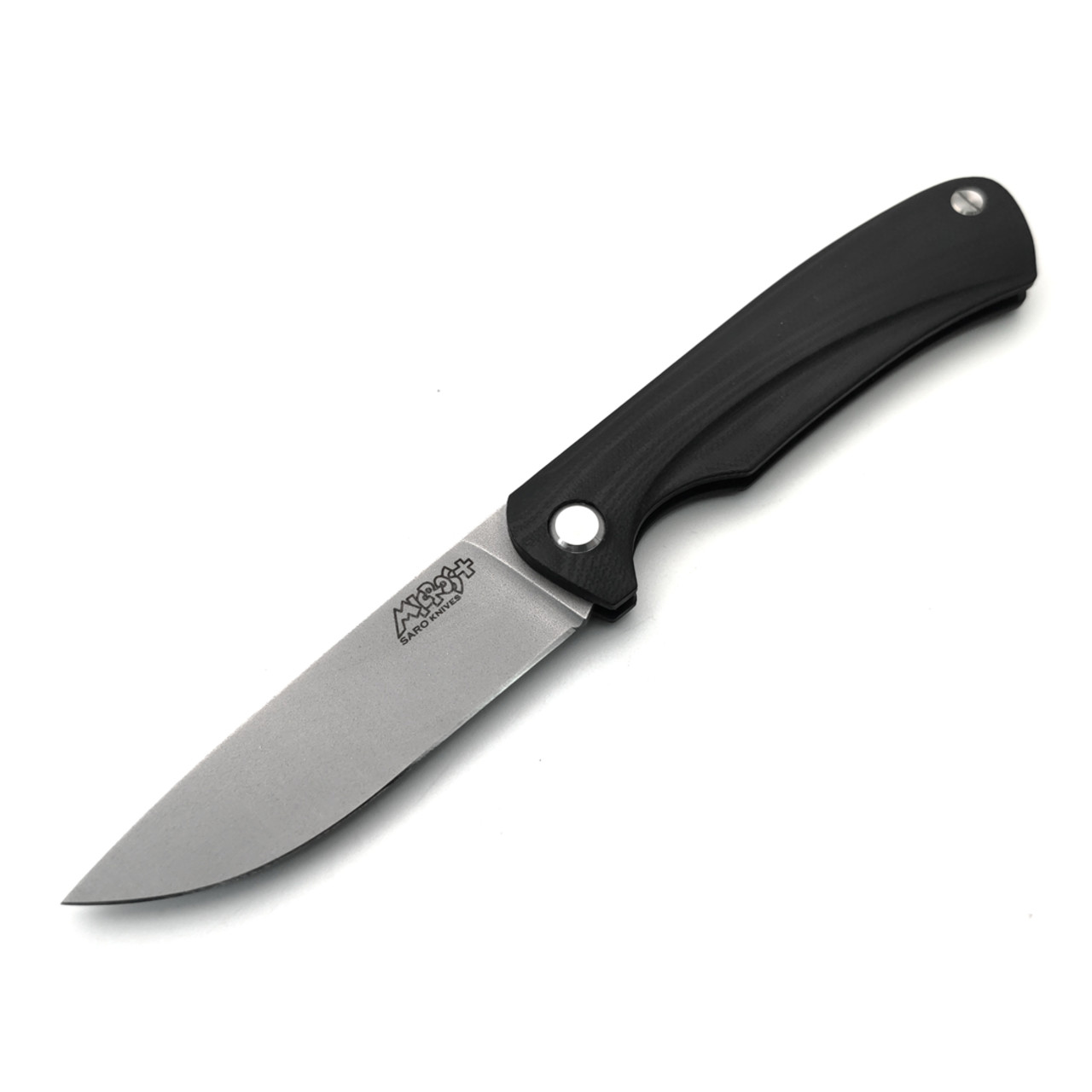 Saro складной фрикционный нож Микрос+ сталь VG-10 sand blast, рукоять G10 black
